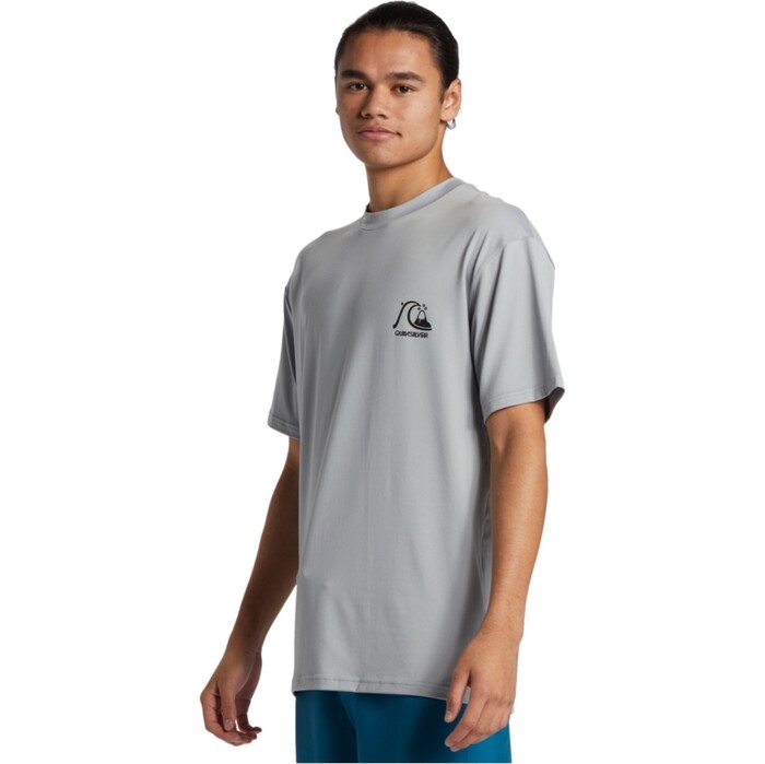 Quiksilver Mnner 2024 DNA Bubble Logo Surf Short Sleeve Tee AQYWR03186 - Quarry